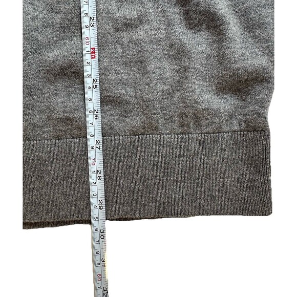 Abercrombie & Fitch Men Sweater Gray V Neck Wool Cotton Blend L Old Money Casual - Picture 6 of 10